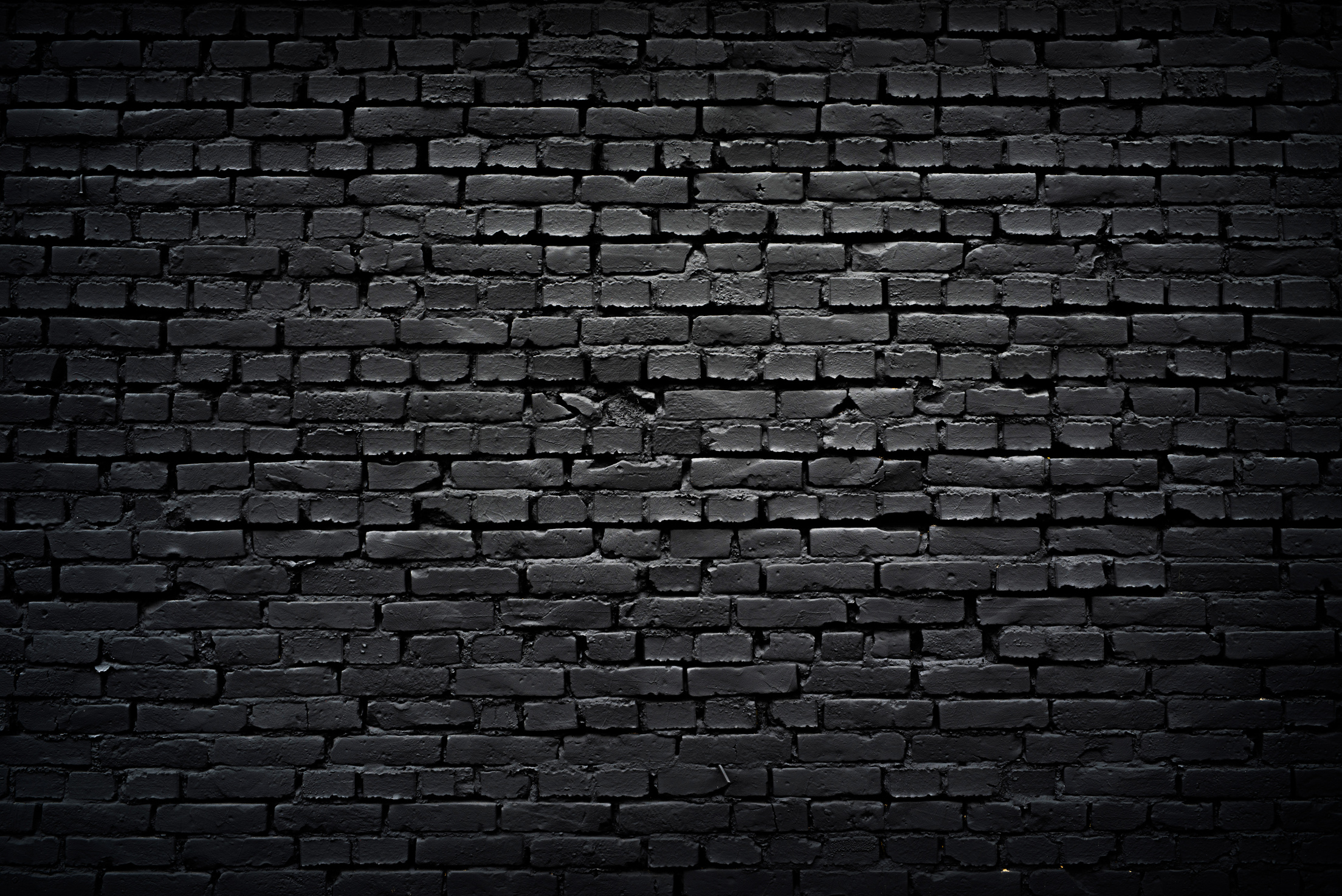 Black brick wall